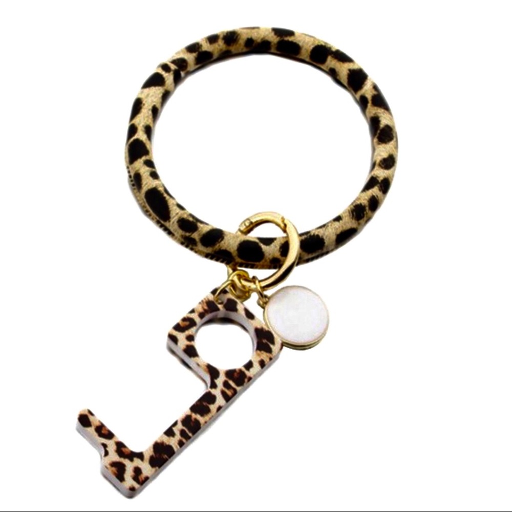 Leopard Contactless Door Opener Key Chains